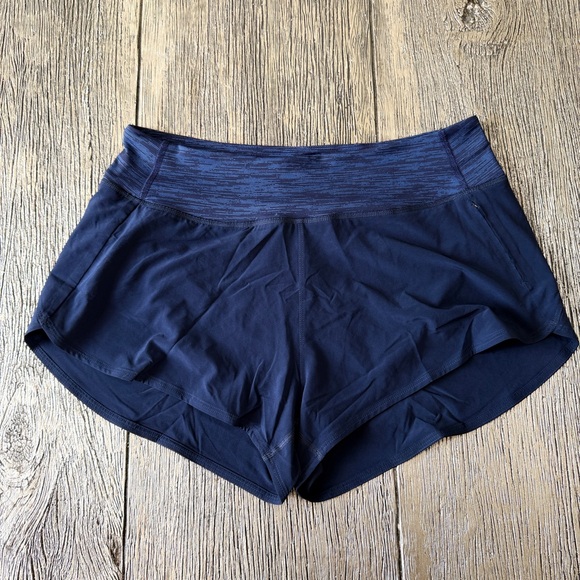 Outdoor Voices Hudson Lined Running Shorts Women XLarge  2.5” Inseam Navy Blue - Picture 2 of 10
